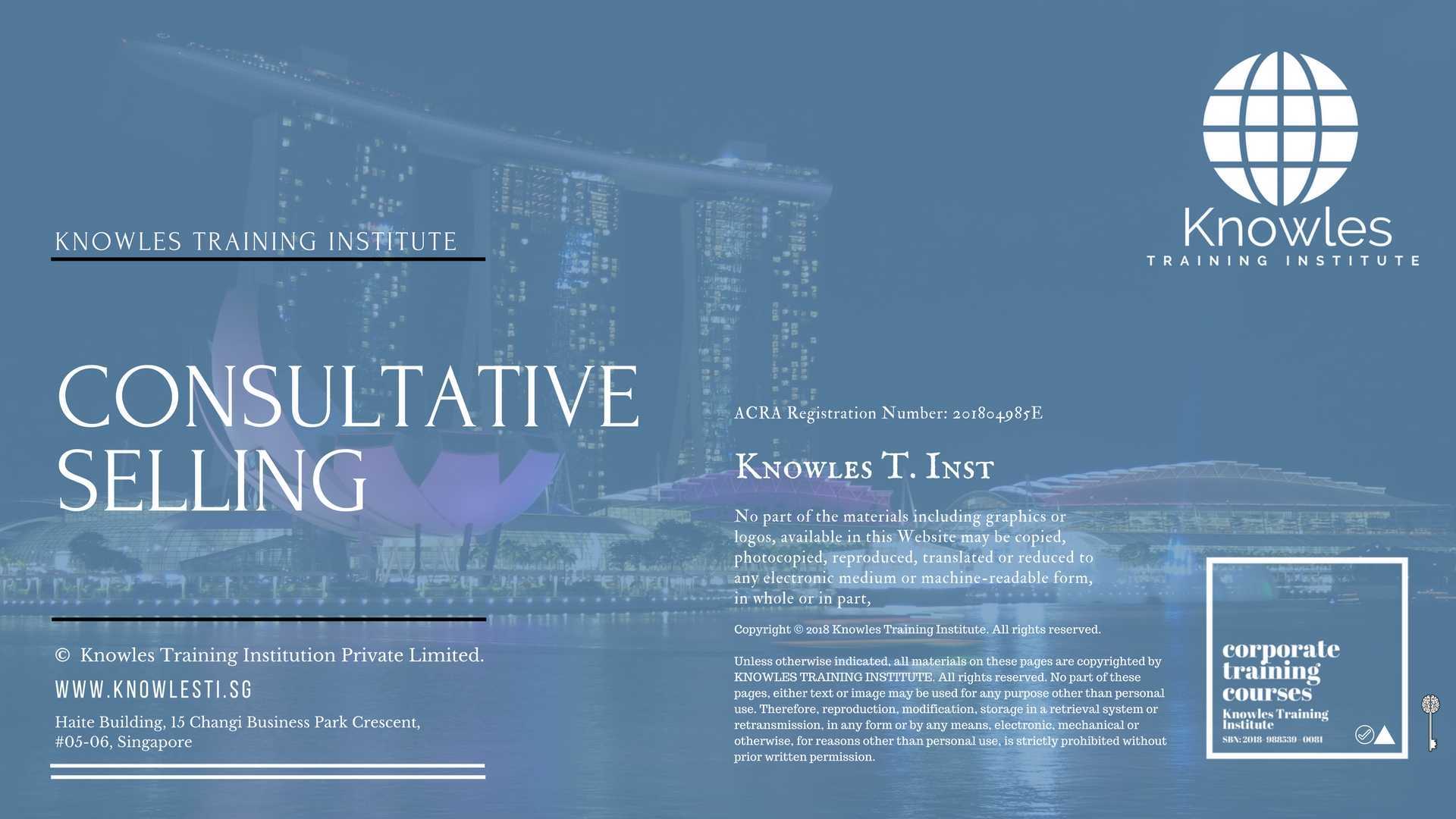 Consultative Selling Course In Singapore