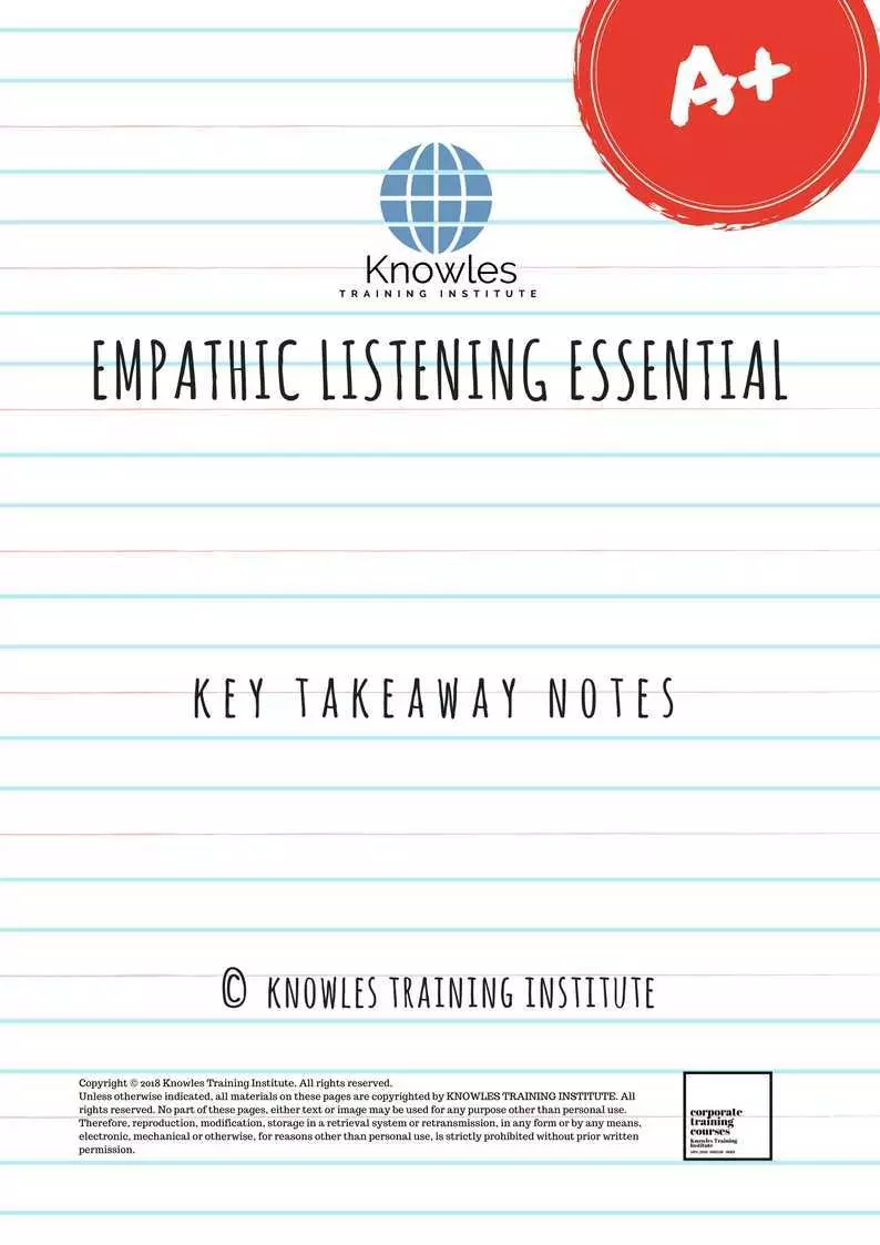 Empathic Listening Training Course