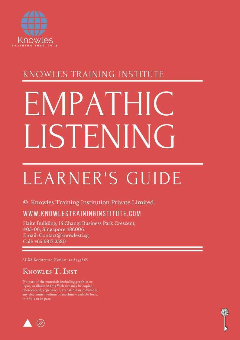 Empathic Listening Training Course