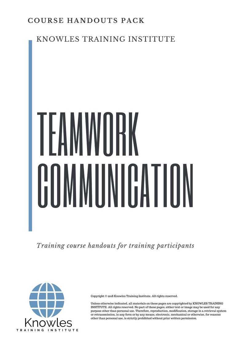 Teamwork Communication Training Course