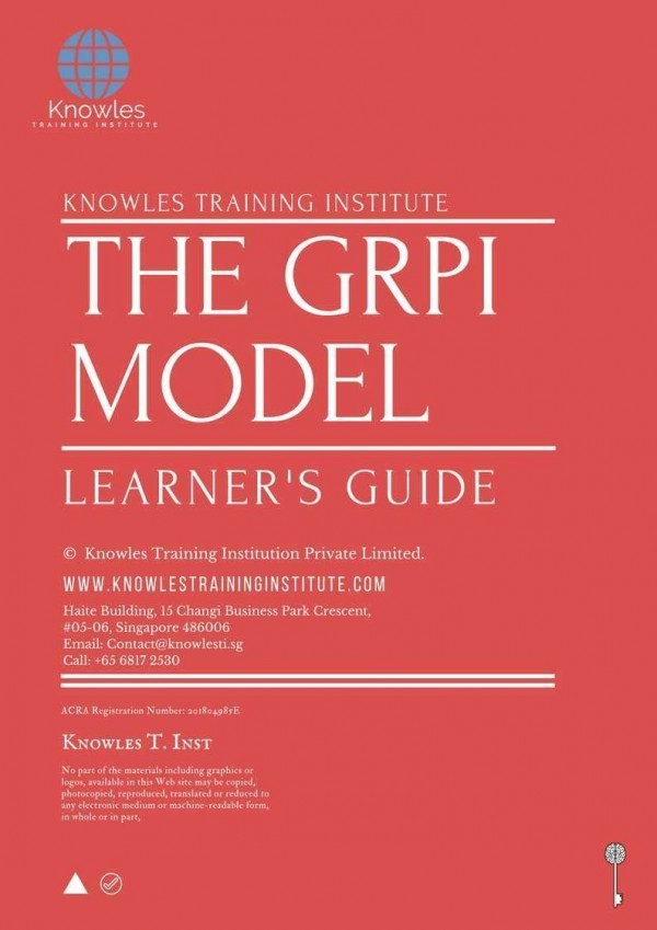 The Grpi Model Training Course In Singapore - Knowles Training Institute