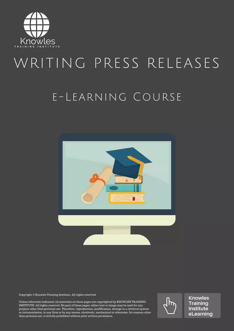Writing Press Releases Course
