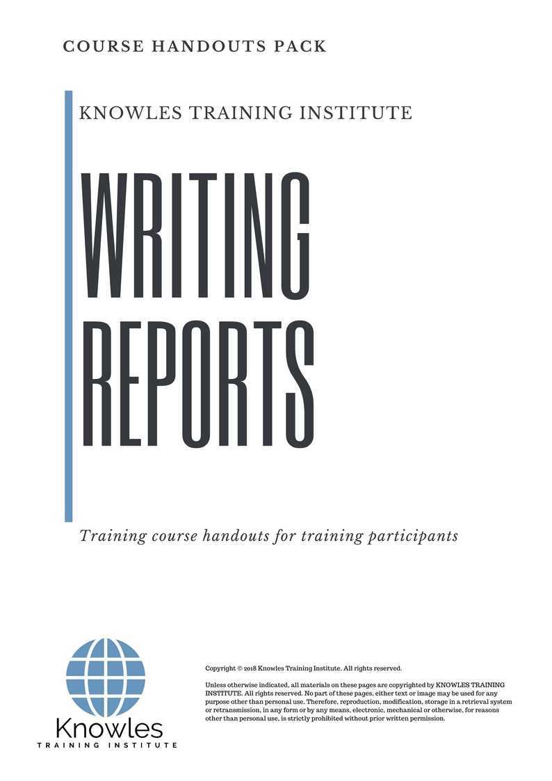 Writing Reports Training Course