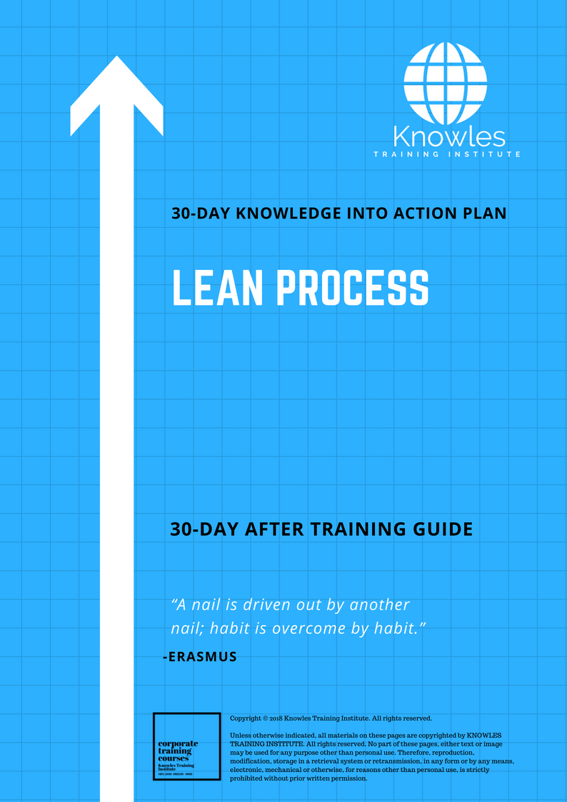 Lean Process Training Course In Singapore - Knowles Training Institute