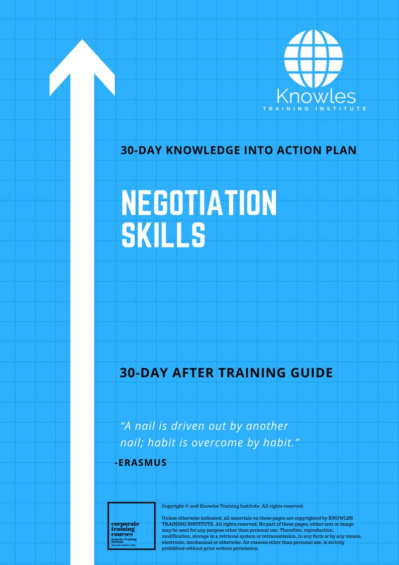 Negotiation Skills 30-Day Action Plan