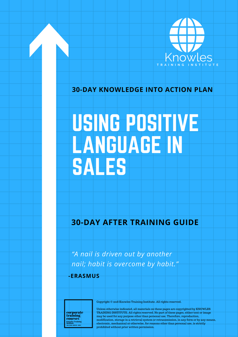 Using Positive Language In Sales Course