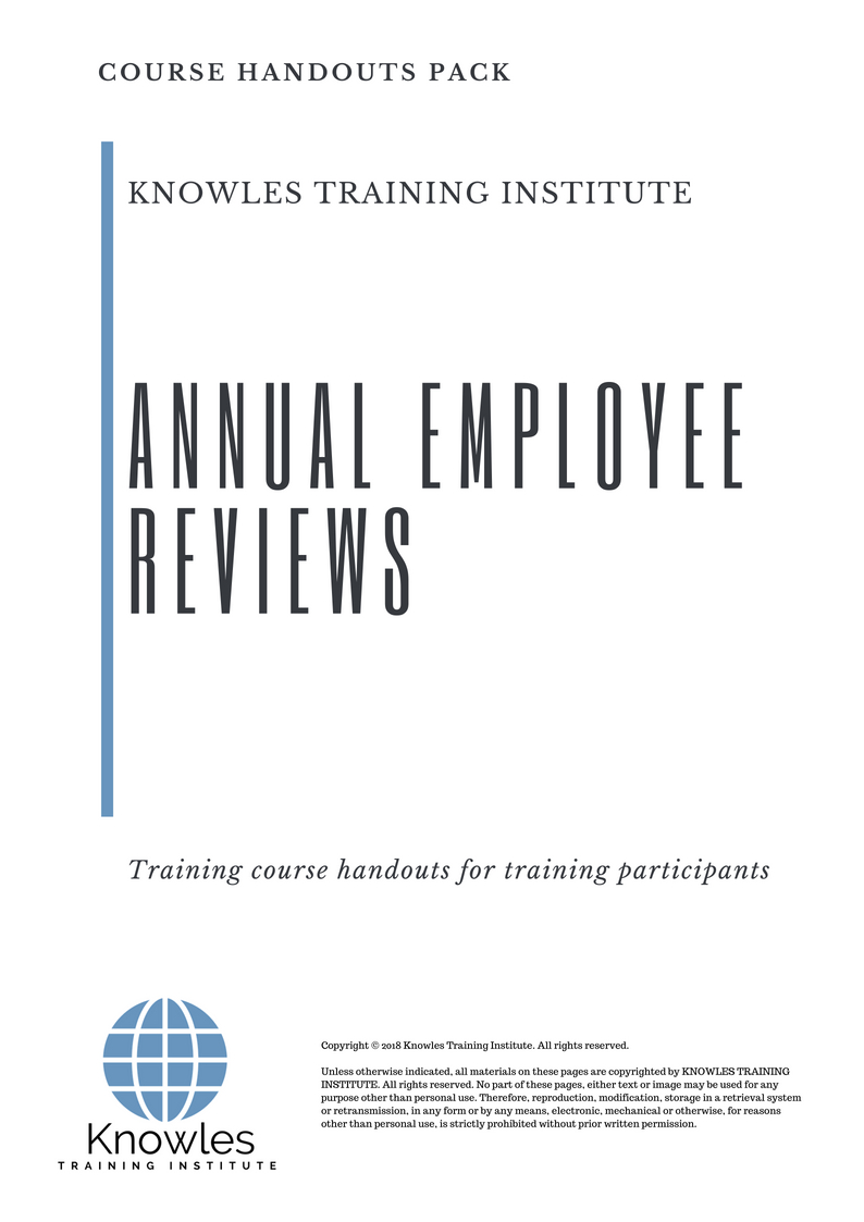 Annual Employee Reviews Course