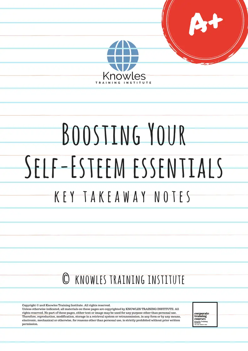 Boosting Your Self-Esteem Course