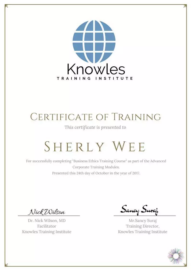 Business Ethics Training Course