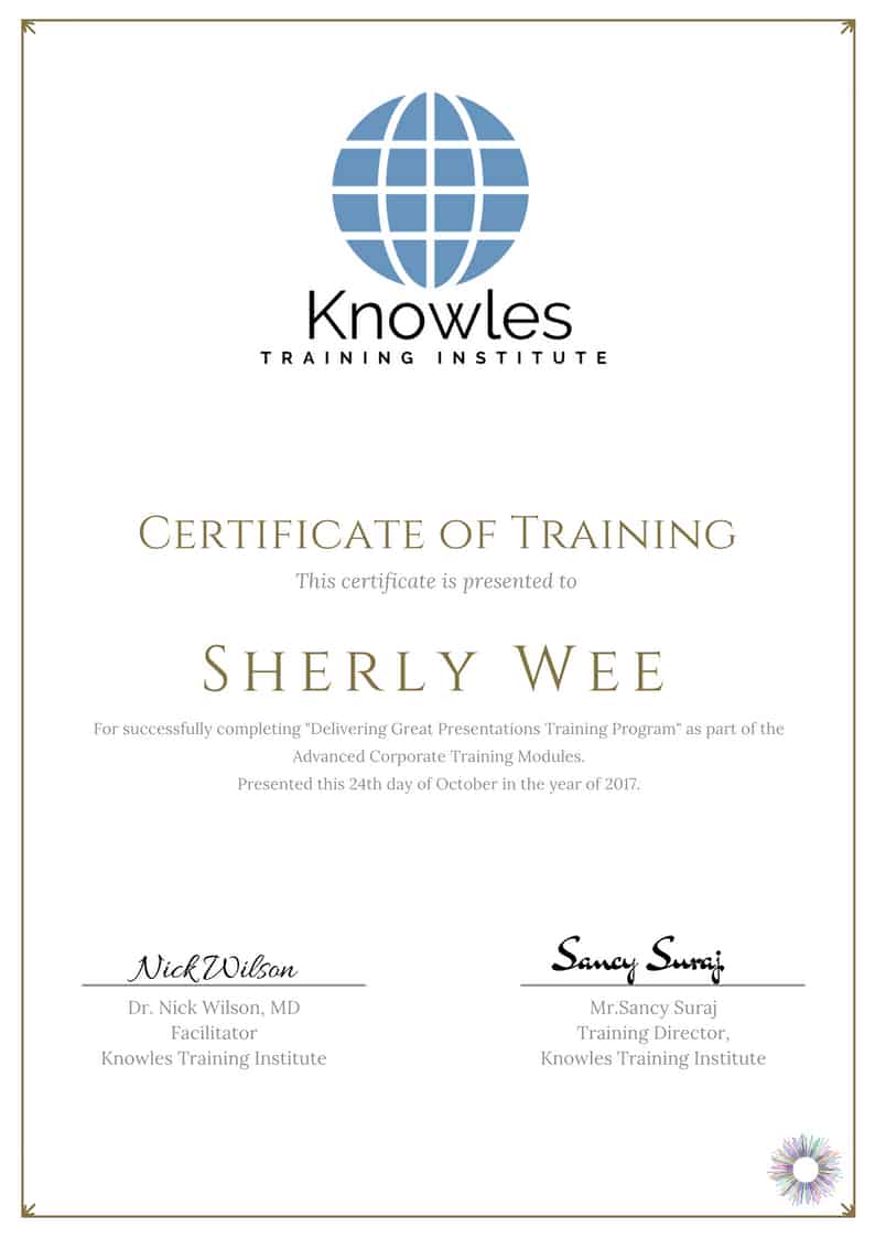 Certification For Delivering Great Presentations