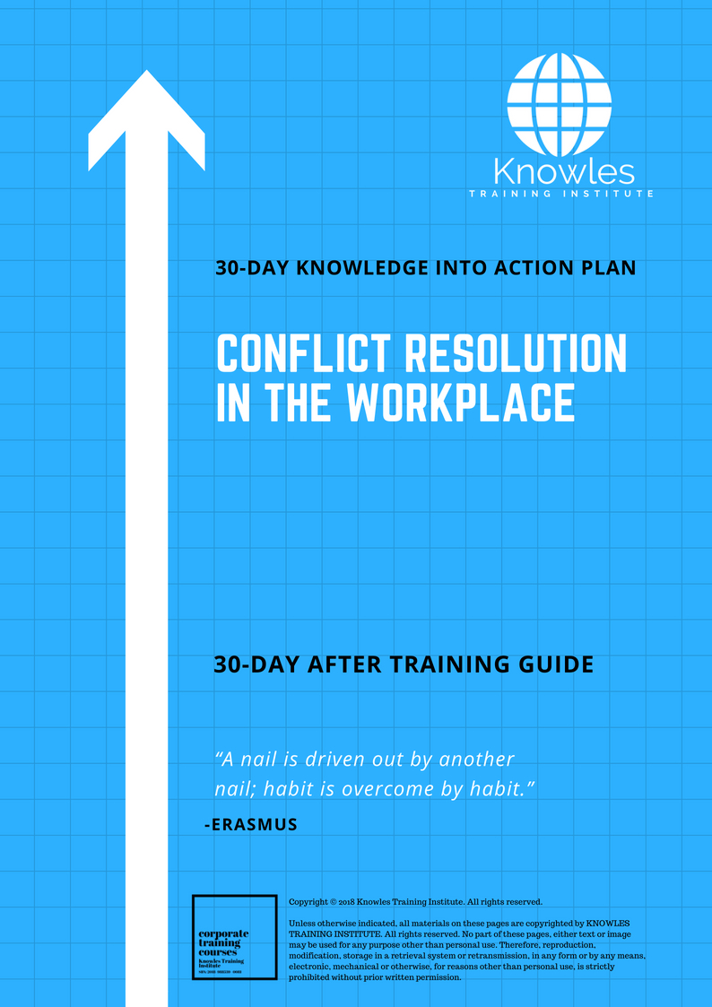 Conflict Resolution & Management In The Workplace Course