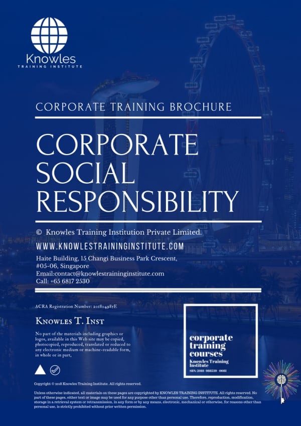 Corporate Social Responsibility Course Corporate Courses Singapore