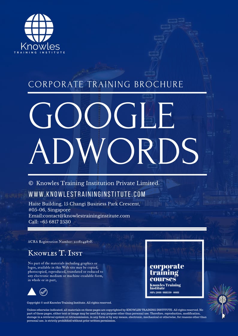 Course Brochure For Google Adwords