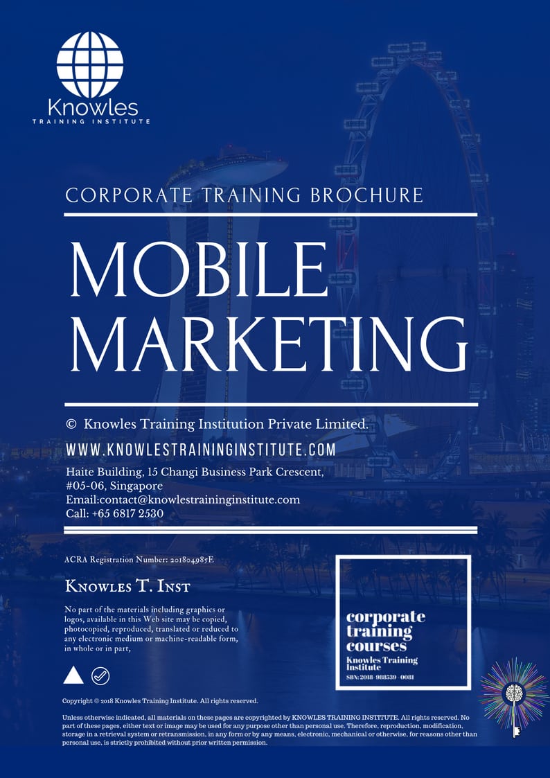 Course Brochure For Mobile Marketing