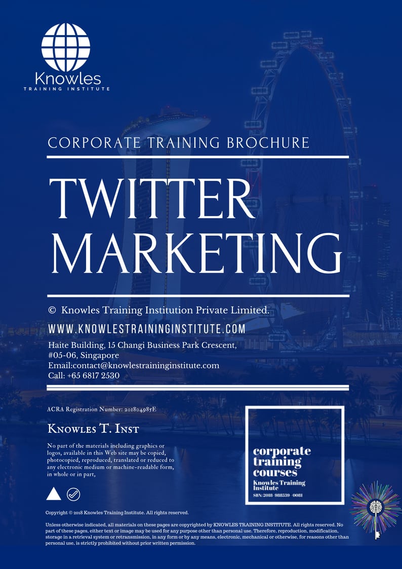 Course Brochure For Twitter Marketing
