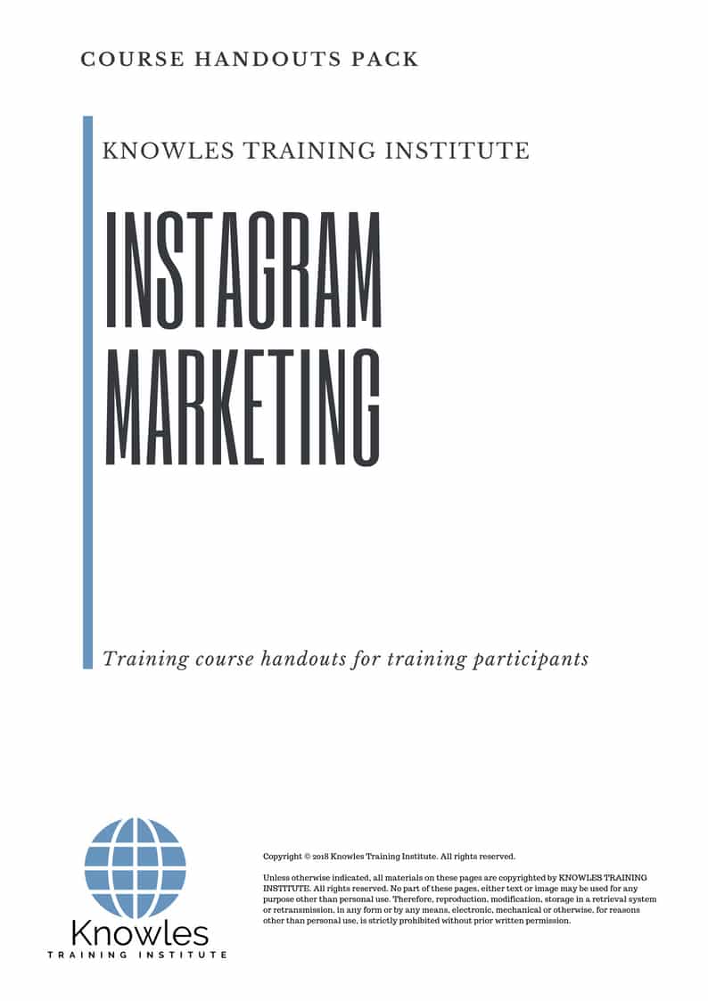 Course Handouts For Instagram Marketing