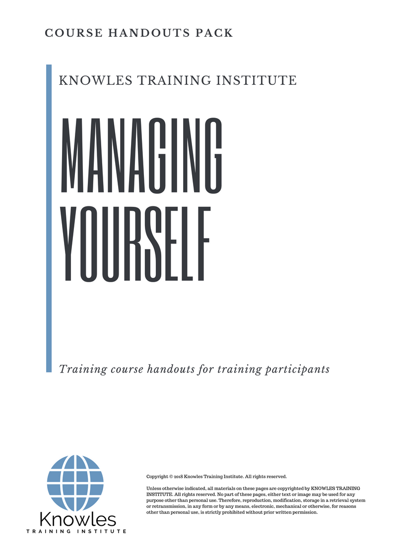 Managing Yourself Training Course