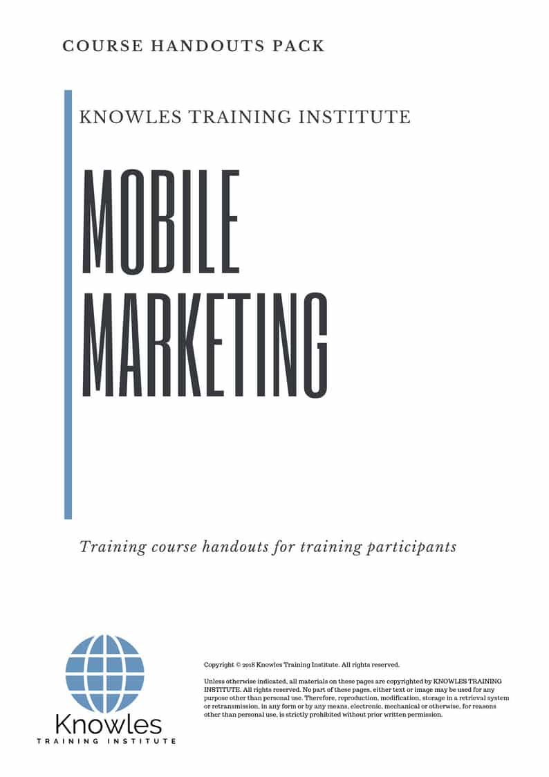 Course Handouts For Mobile Marketing