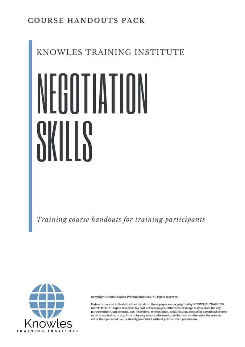 Negotiation Skills Course Handouts