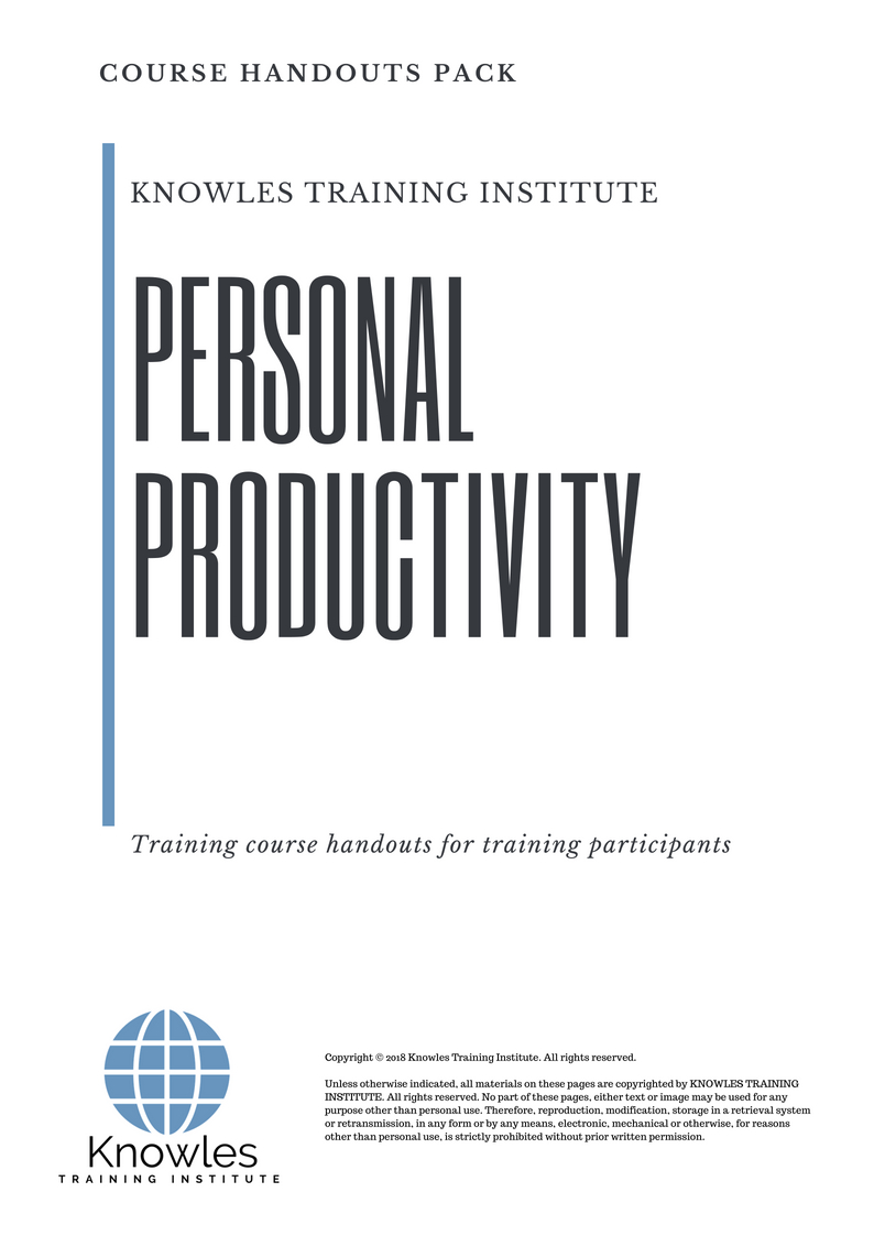 Personal Productivity Training Course