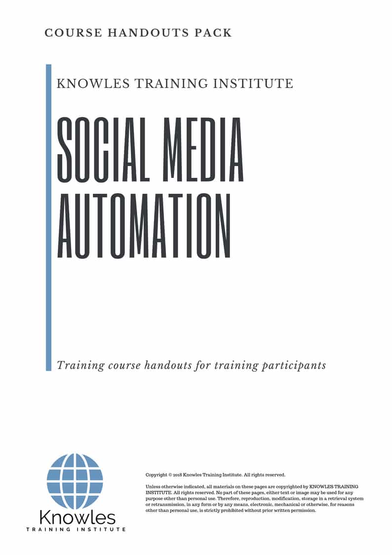 Course Handouts For Social Media Automation