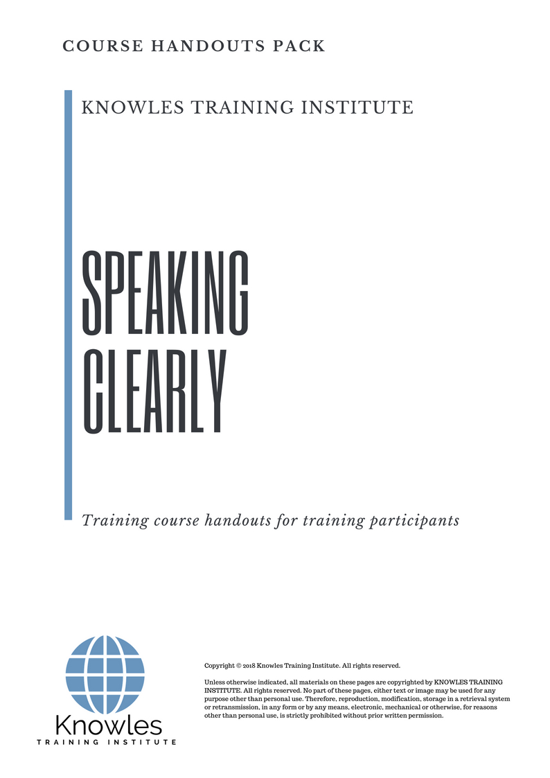 Speaking Clearly Training Course