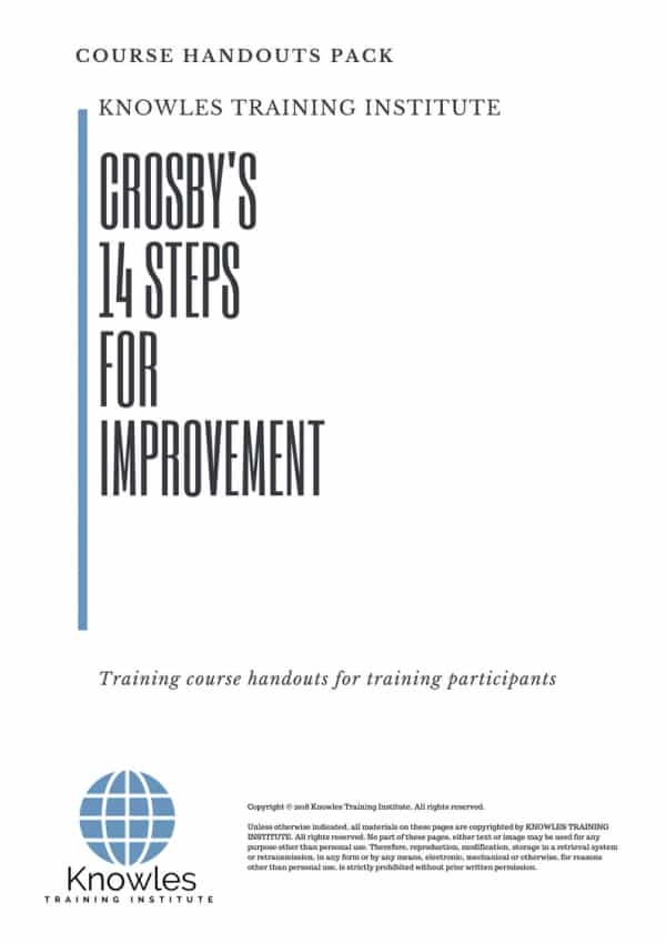 Crosby'S 14 Steps For Improvement Training Course In Singapore ...