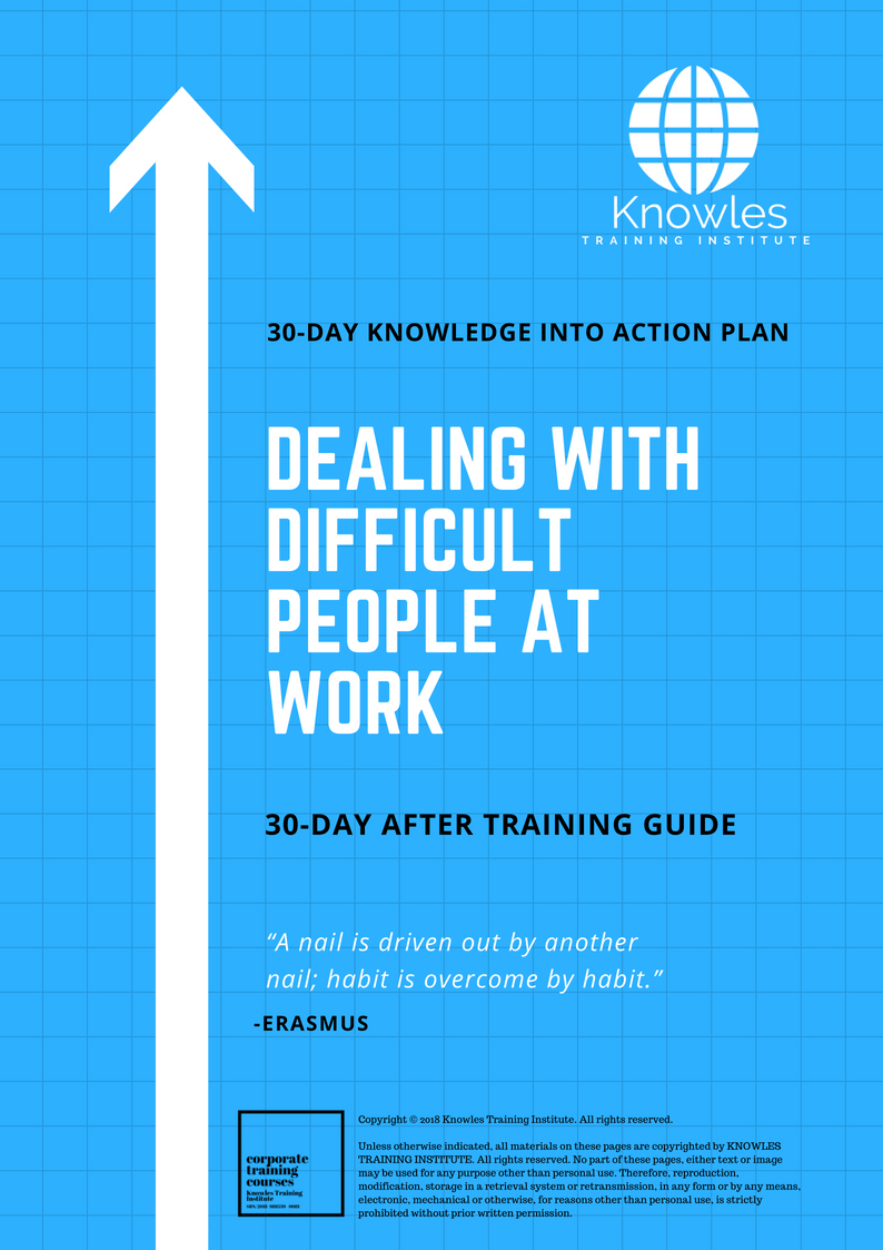 Dealing With Difficult People At Work Workshop