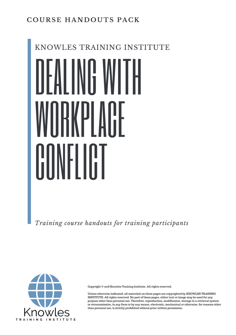 Dealing With Workplace Conflict Workshop
