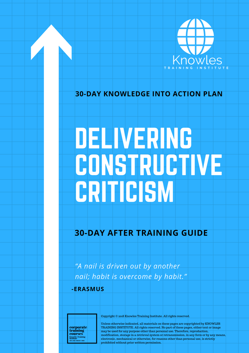 Delivering Constructive Criticism Course