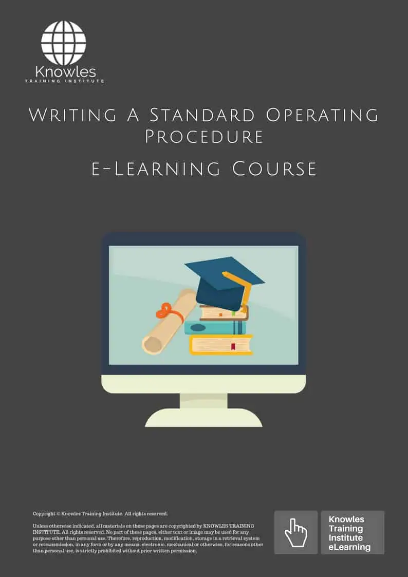 Writing A Standard Operating Procedure Course