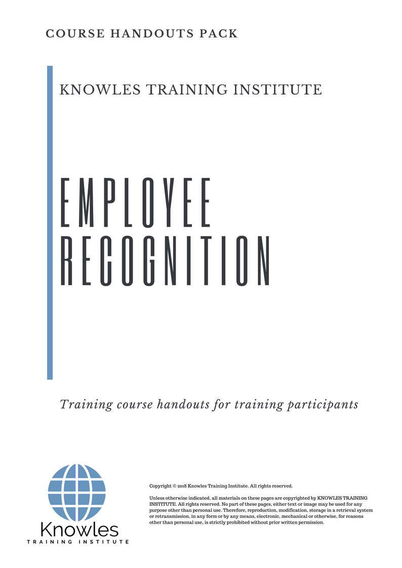 Employee Recognition Training Course