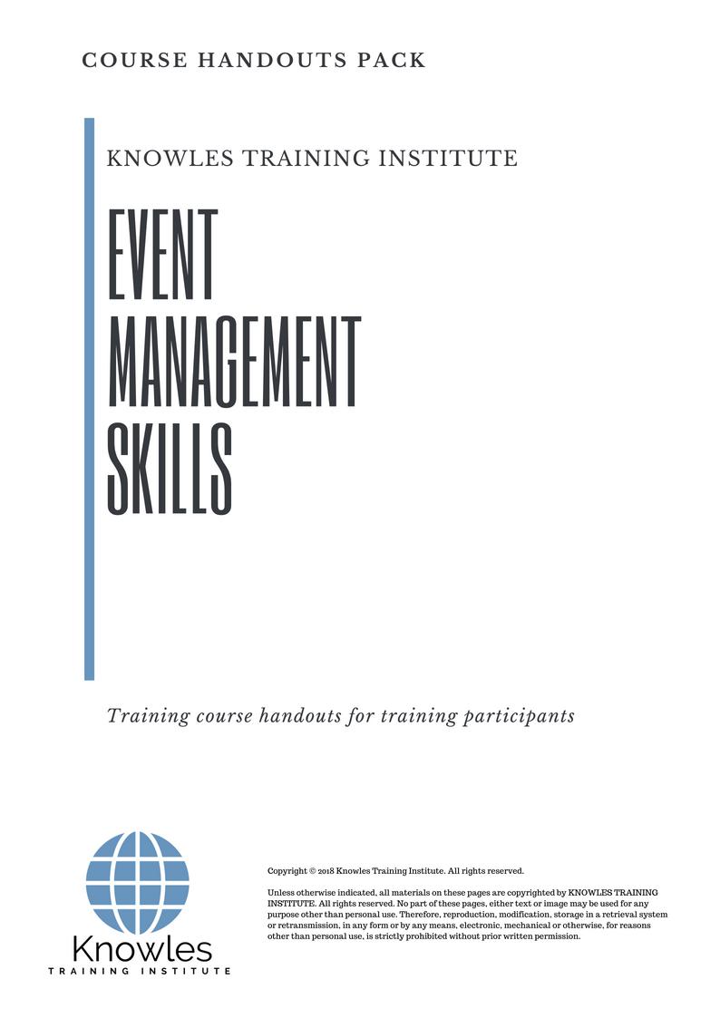 Event Management Skills Course