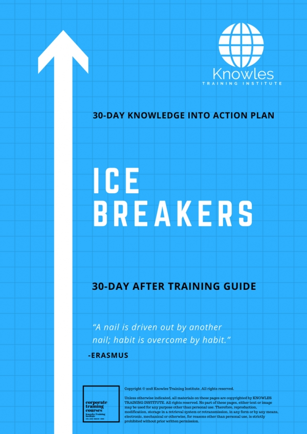 Ice Breakers Training Course In Singapore Knowles Training Institute