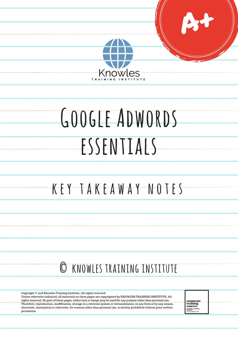 Google Adwords Training Course