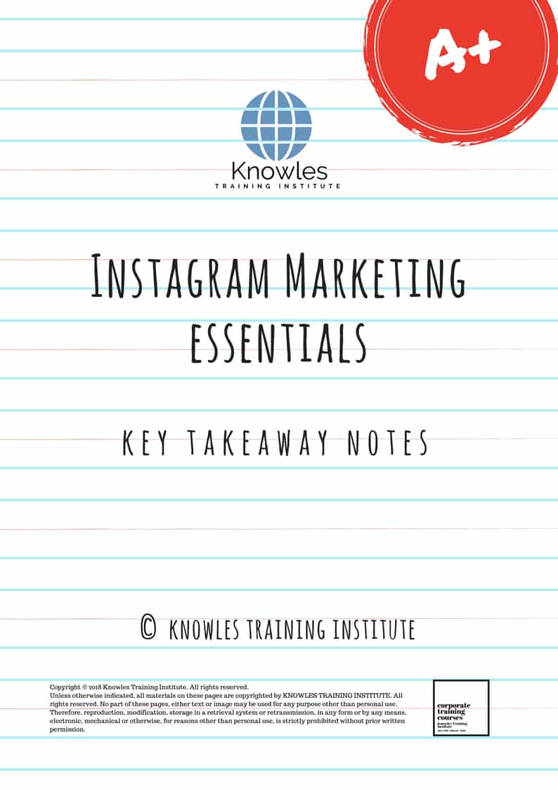 Key Takeaways Notes For Instagram Marketing