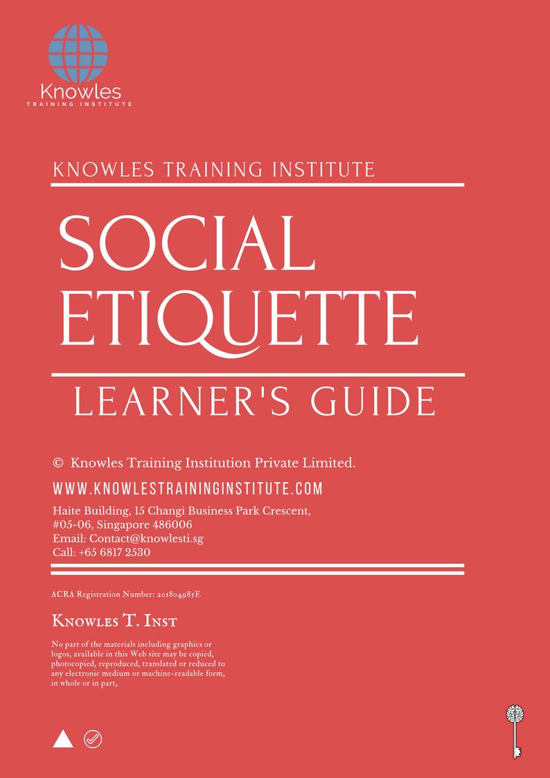 Social Etiquette Training Course Work