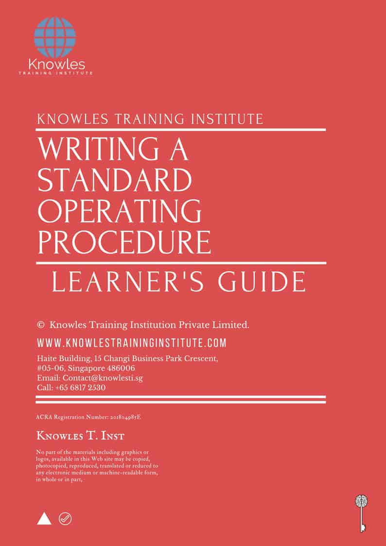 Writing A Standard Operating Procedure Course