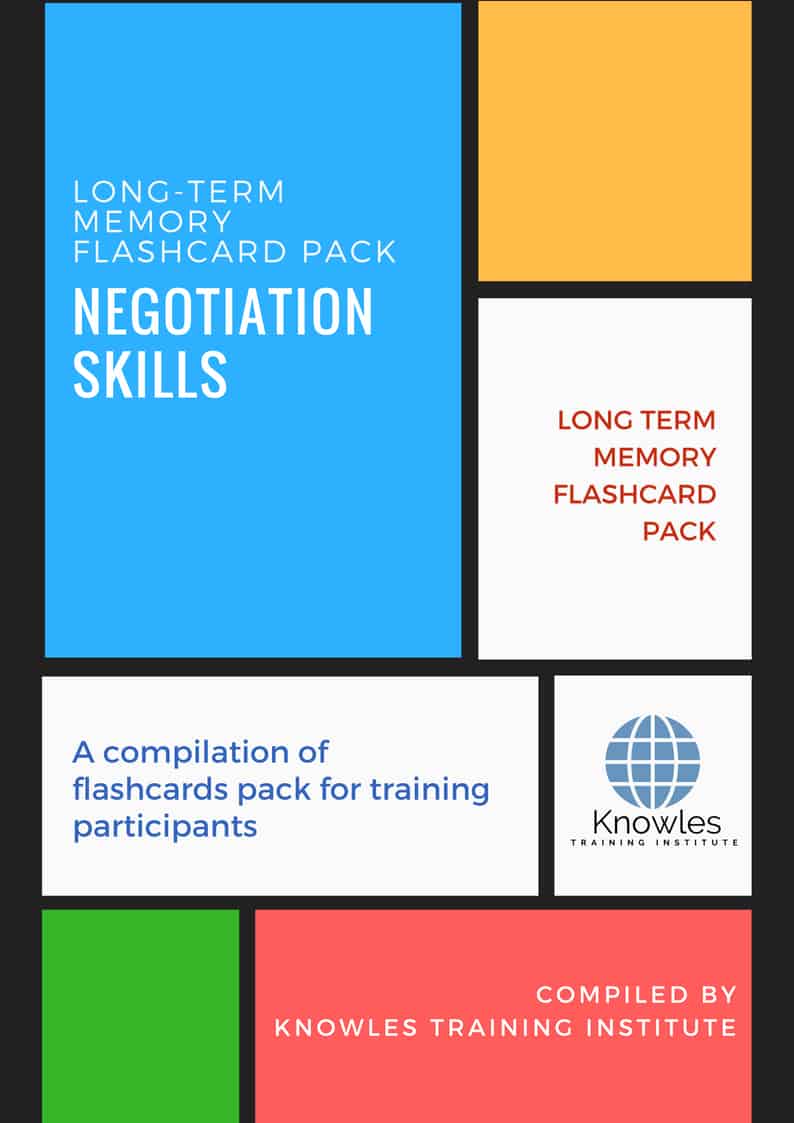 Negotiation Skills Long-Term Memory Flashcards Pack