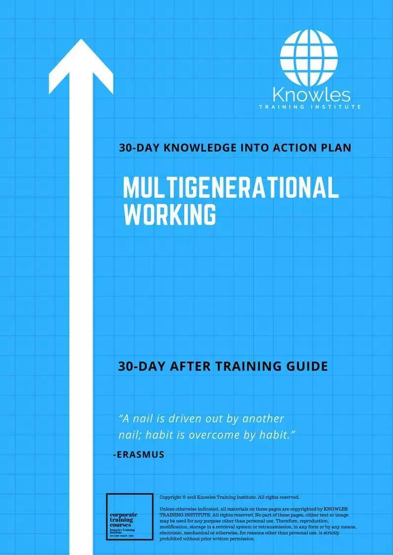 Multigenerational Working Training Course