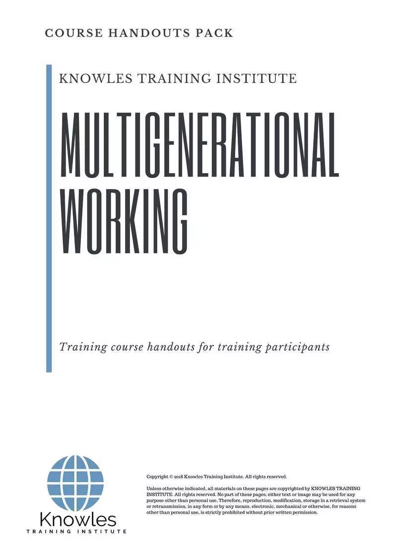Multigenerational Working Training Course
