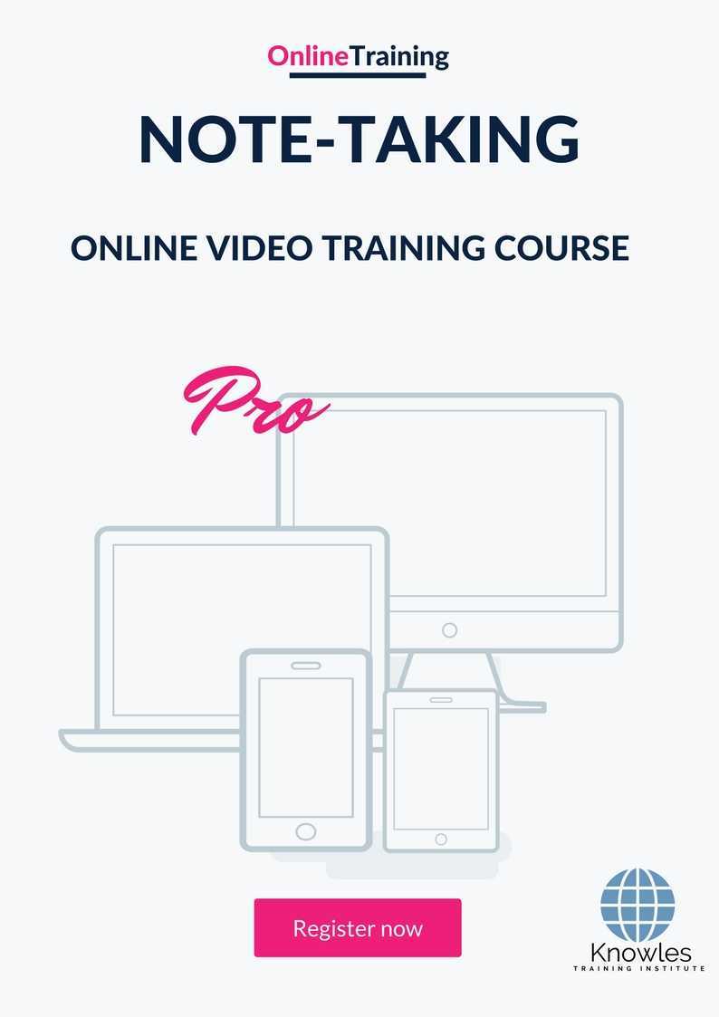 Note-Taking Online Training Video Course