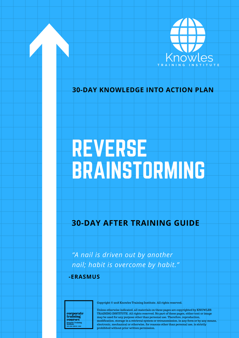 Reverse Brainstorming Training Course