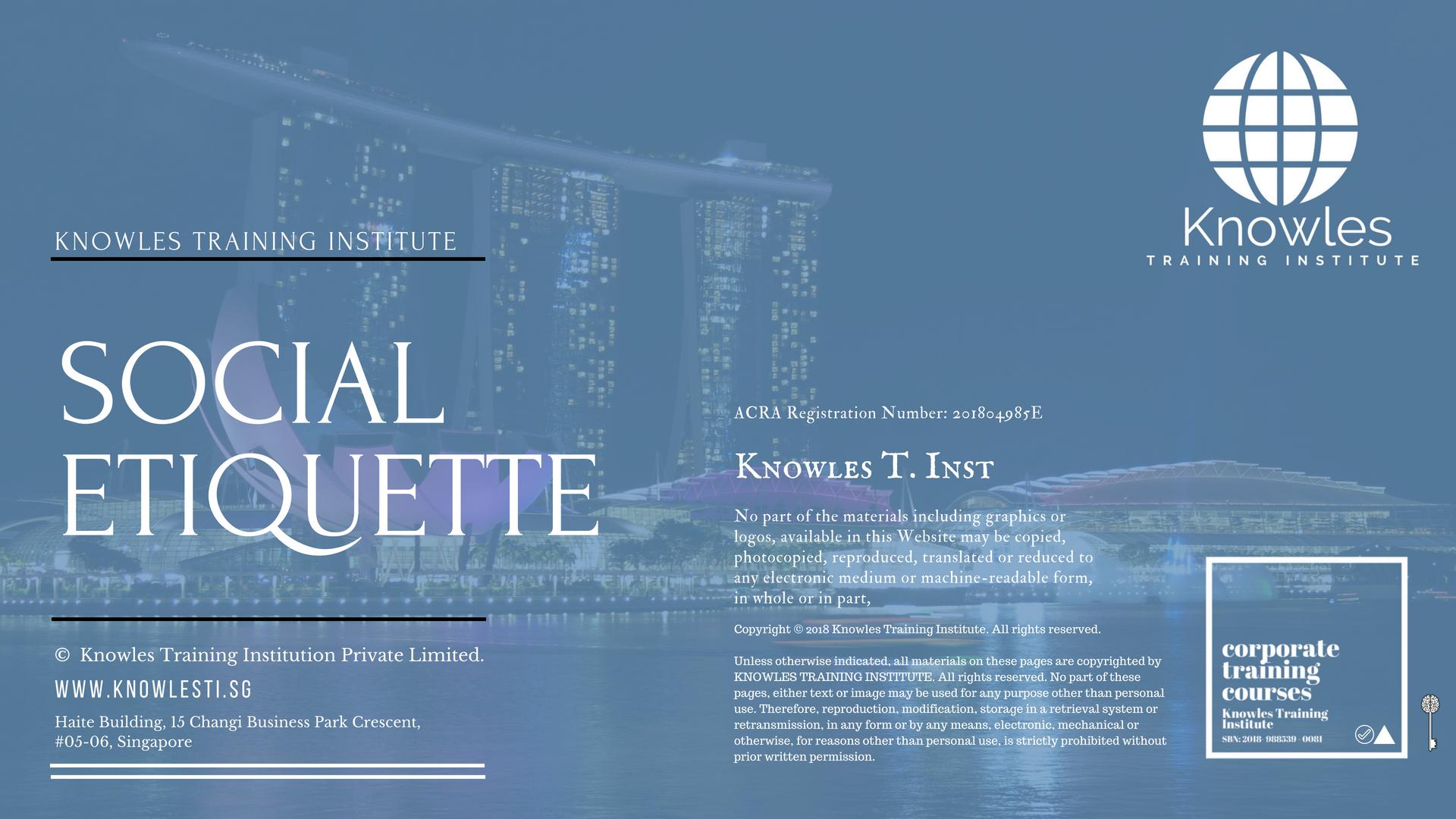 Social Etiquette Course In Singapore