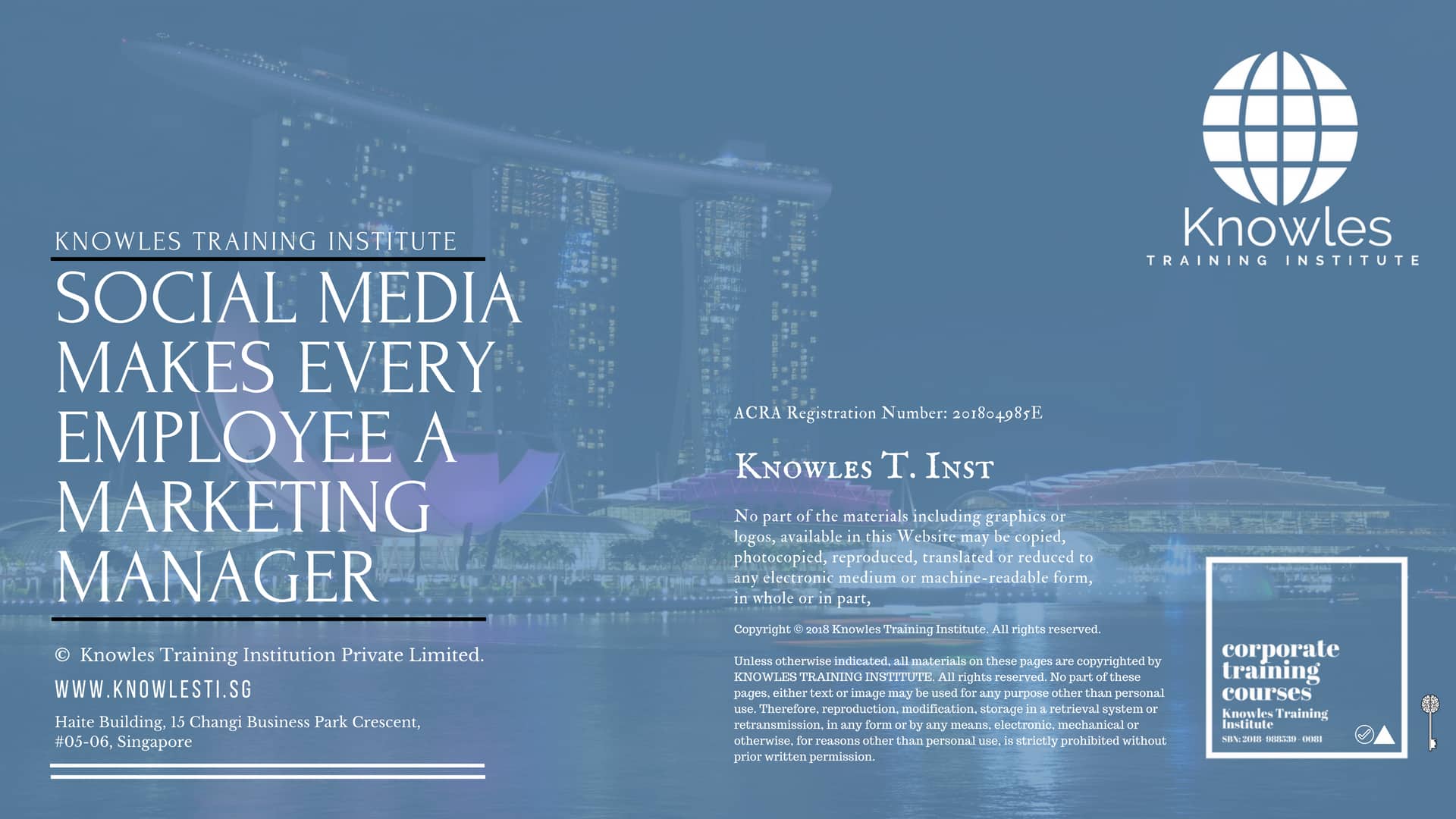 Social Media Makes Every Employee A Marketing Manager Training Course in Singapore