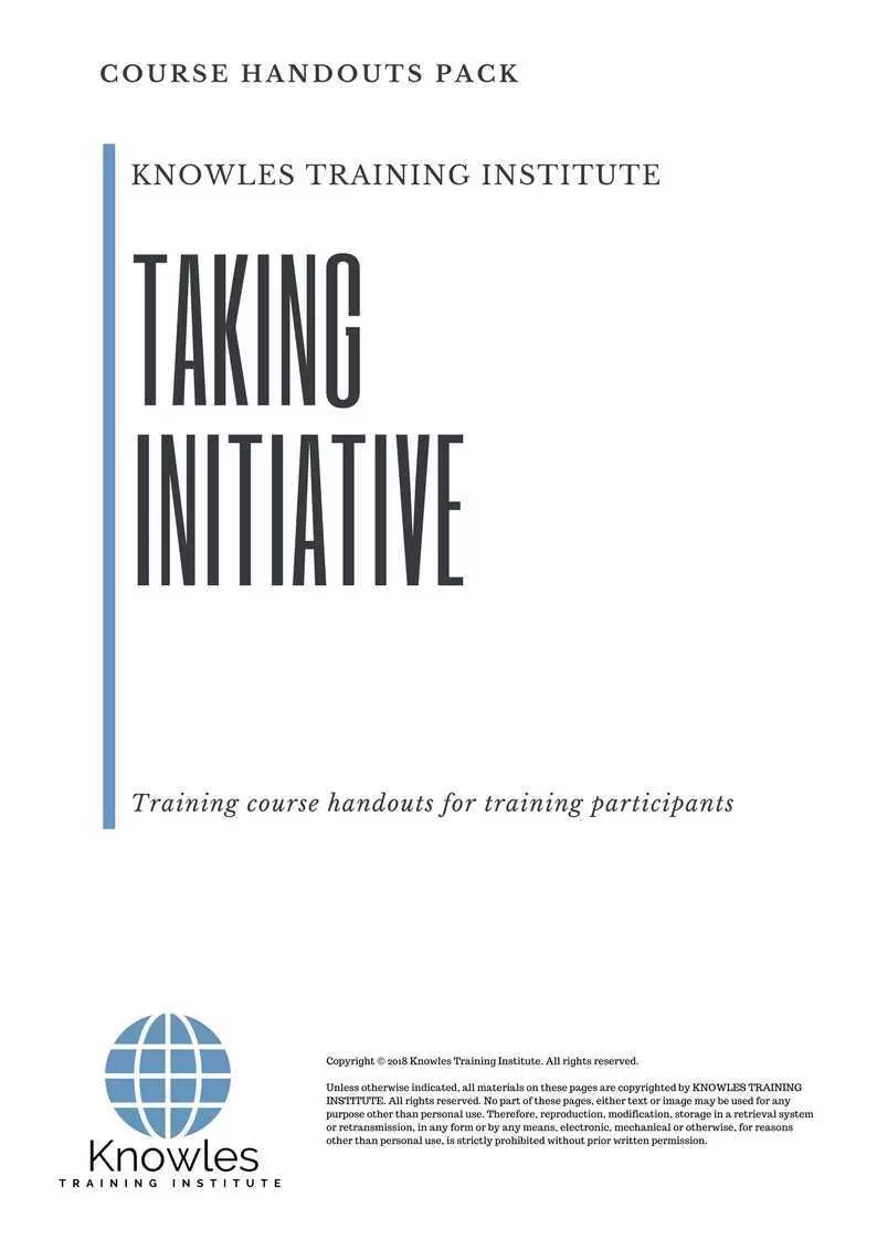 Taking Initiative Training Course