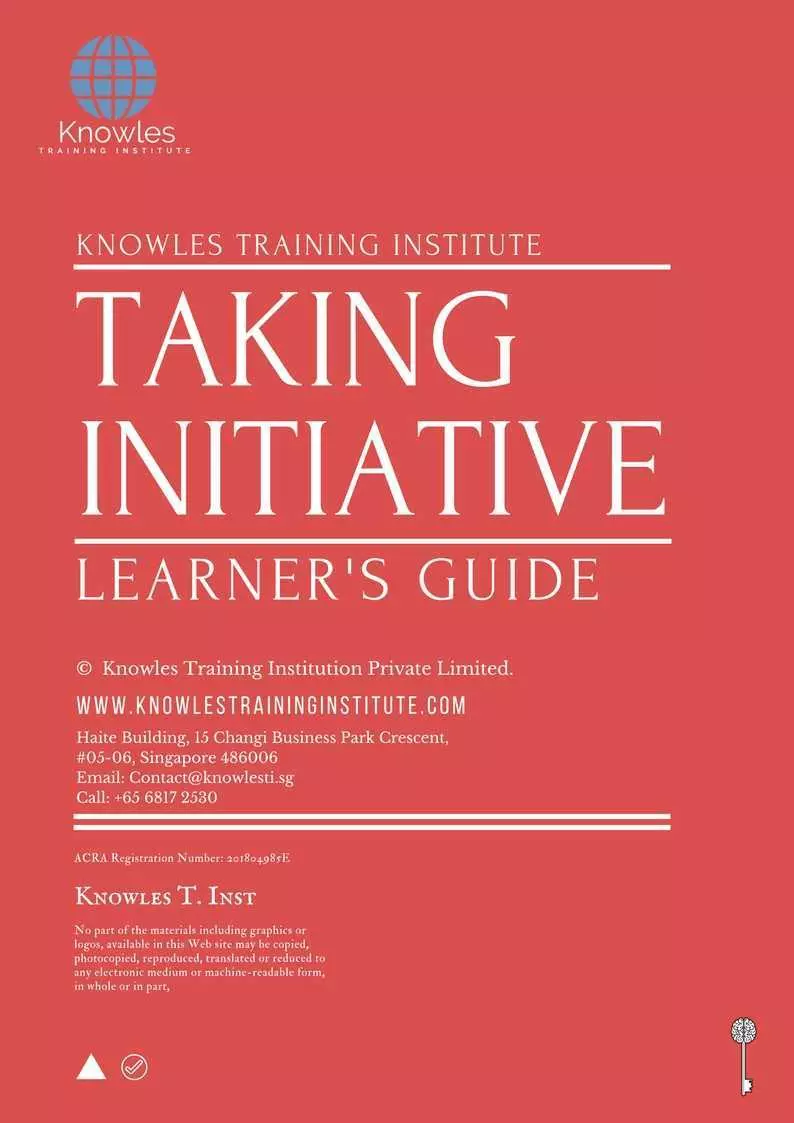 Taking Initiative Training Course