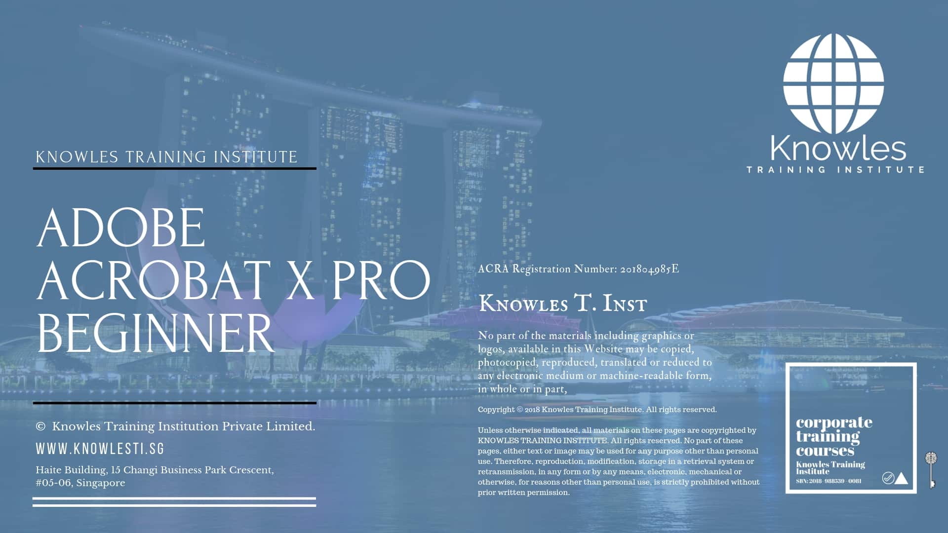 Adobe Acrobat X Pro Beginner Training Course in Singapore