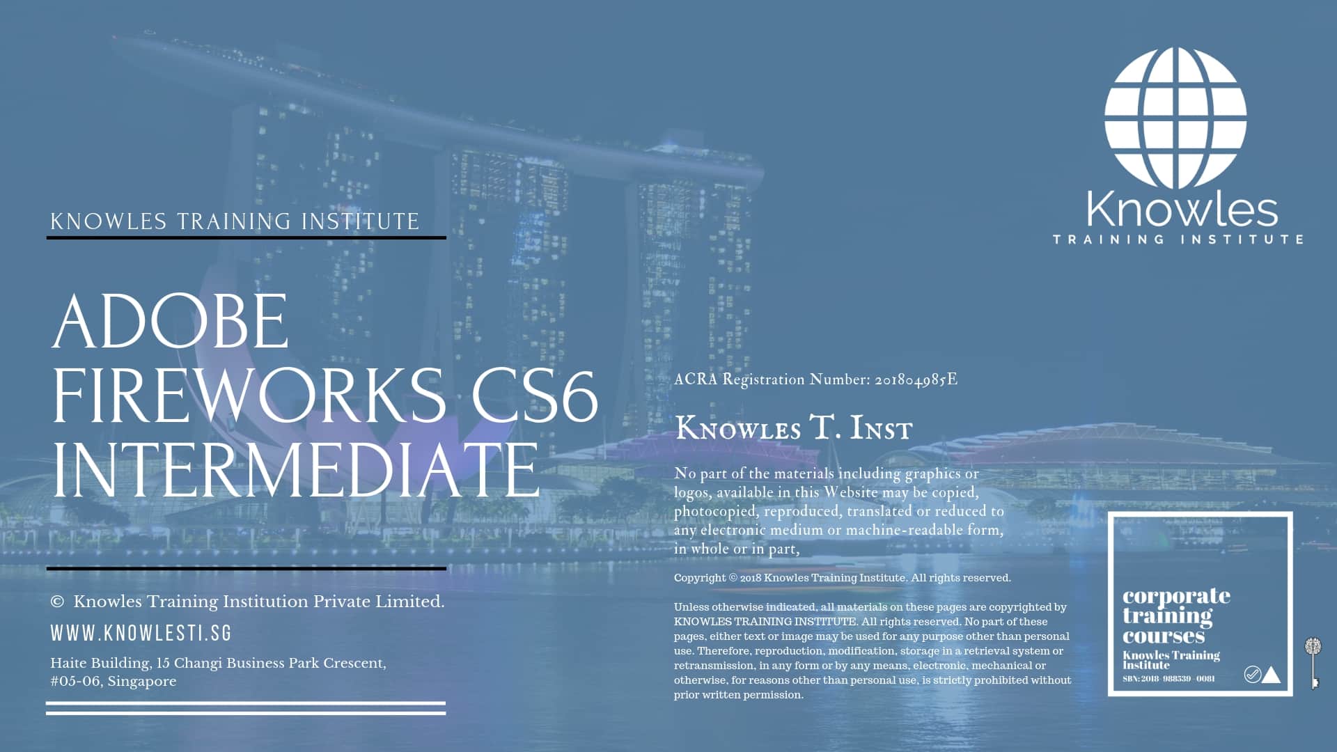 Adobe Fireworks Cs6 Intermediate Training Course in Singapore
