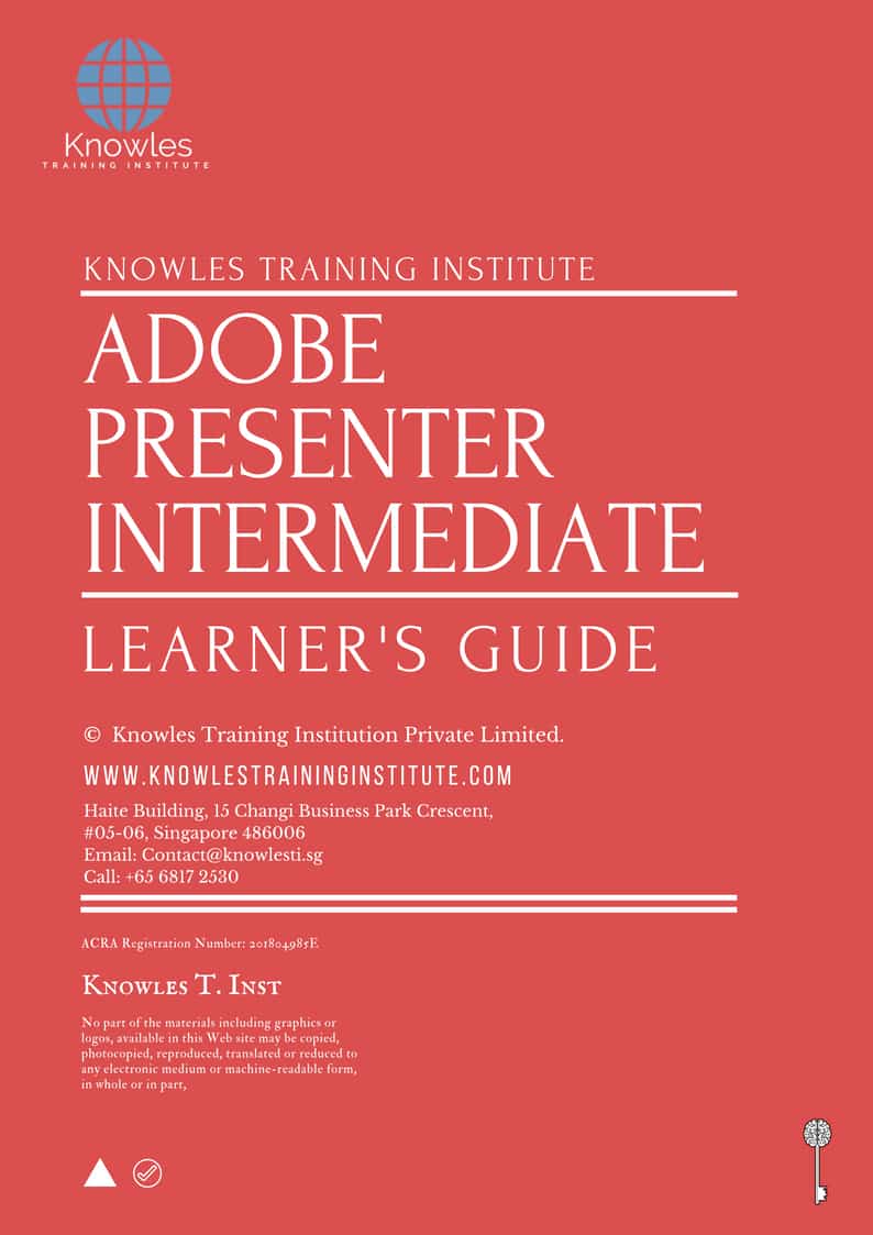 Adobe Presenter Intermediate Training Course Learner’s Guide